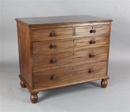 An early 19th century mahogany chest attributed to Gillows, W.3ft 4in. D.1ft 10in. H.2ft 10.5in.